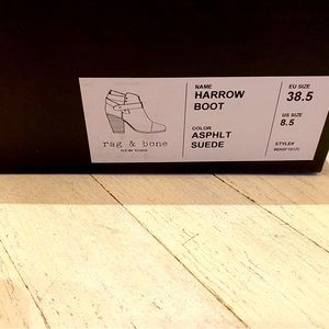 Rag&Bone Harrow boot in a asphalt suede Size 8.5
